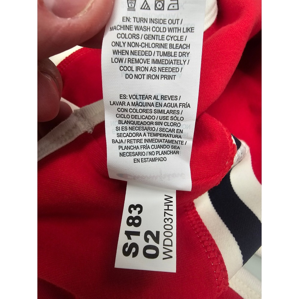 Champion Iconic Bra Top Tango Red XS CPW253BR01021 Cotton Spandex Crop Top - Picture 5 of 6